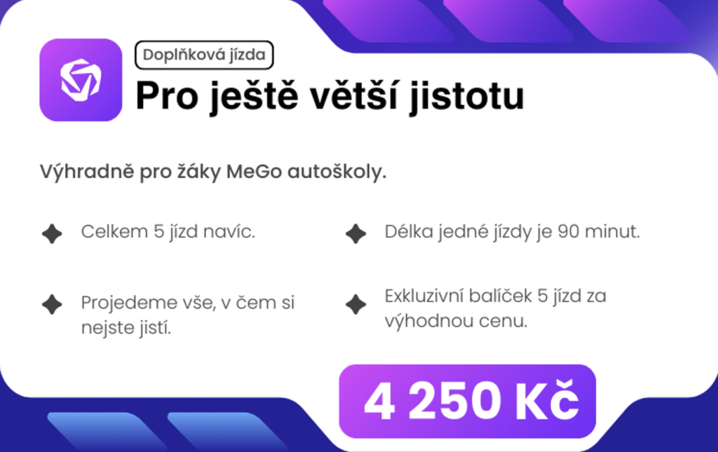MeGo 5 doplňkových jízd